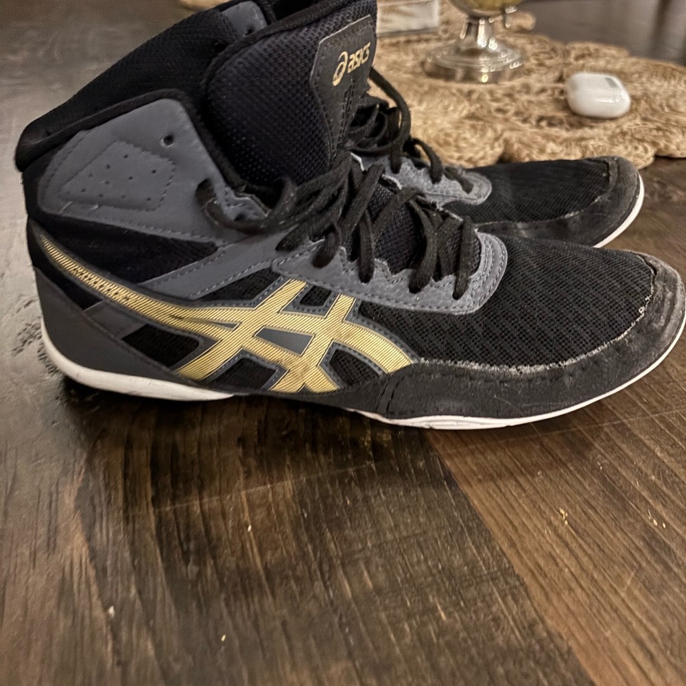 ASICS Black and Gold Athletic Shoes